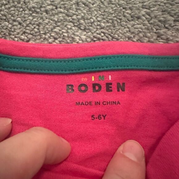 Mini Boden Guinea Pig Elf Christmas Pink Dress Sz 5-6 - Picture 5 of 5